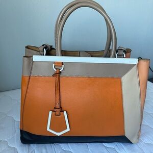 Fendi Women's Orange and Tan Satchel